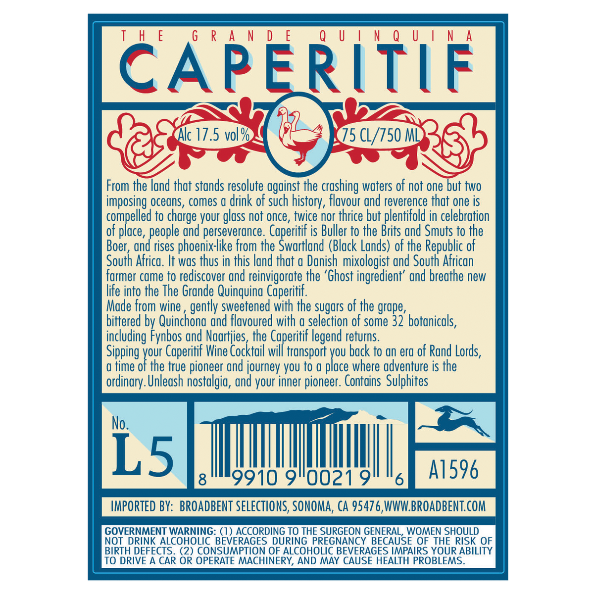 Caperitif Cape aperitif by AA Badenhorst Family Wines