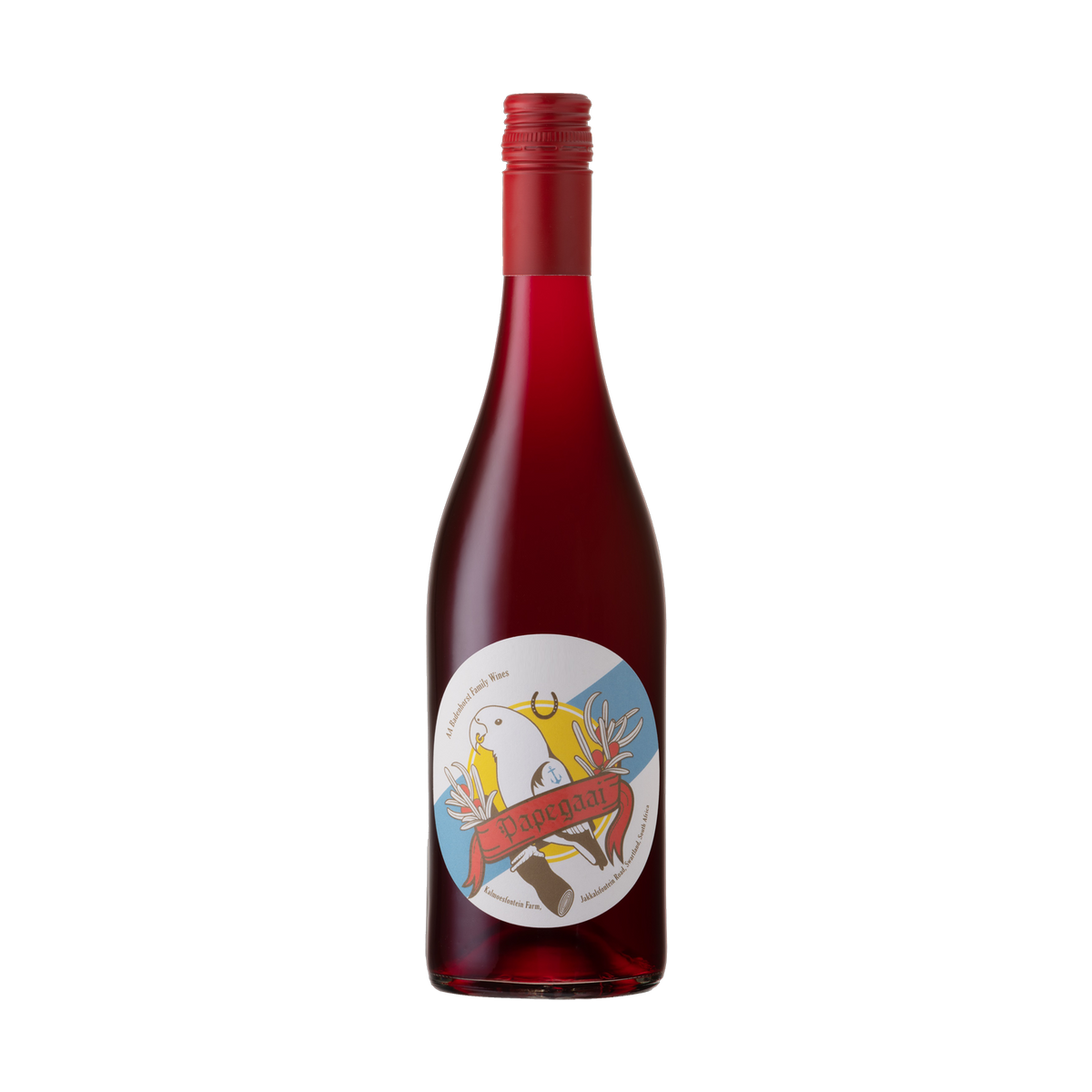Bottle of Papegaai Red by AA Badenhorst Family Wines