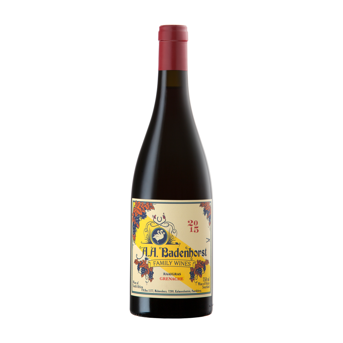 Bottle of Raaigras Grenache by AA Badenhorst Family Wines