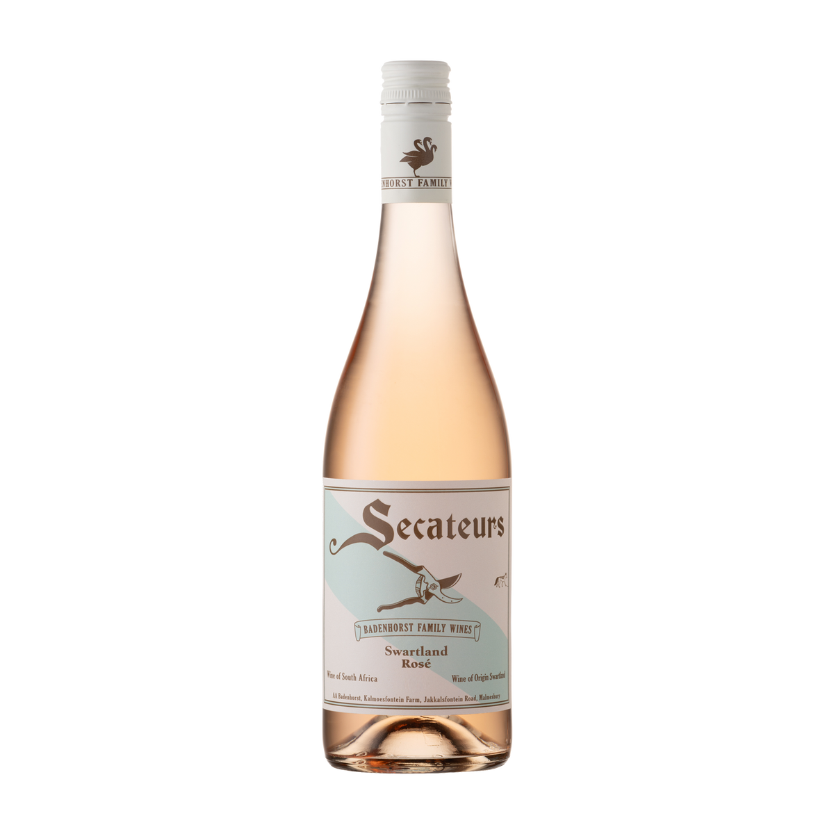 Bottle of Secateurs Rose by AA Badenhorst Family Wines