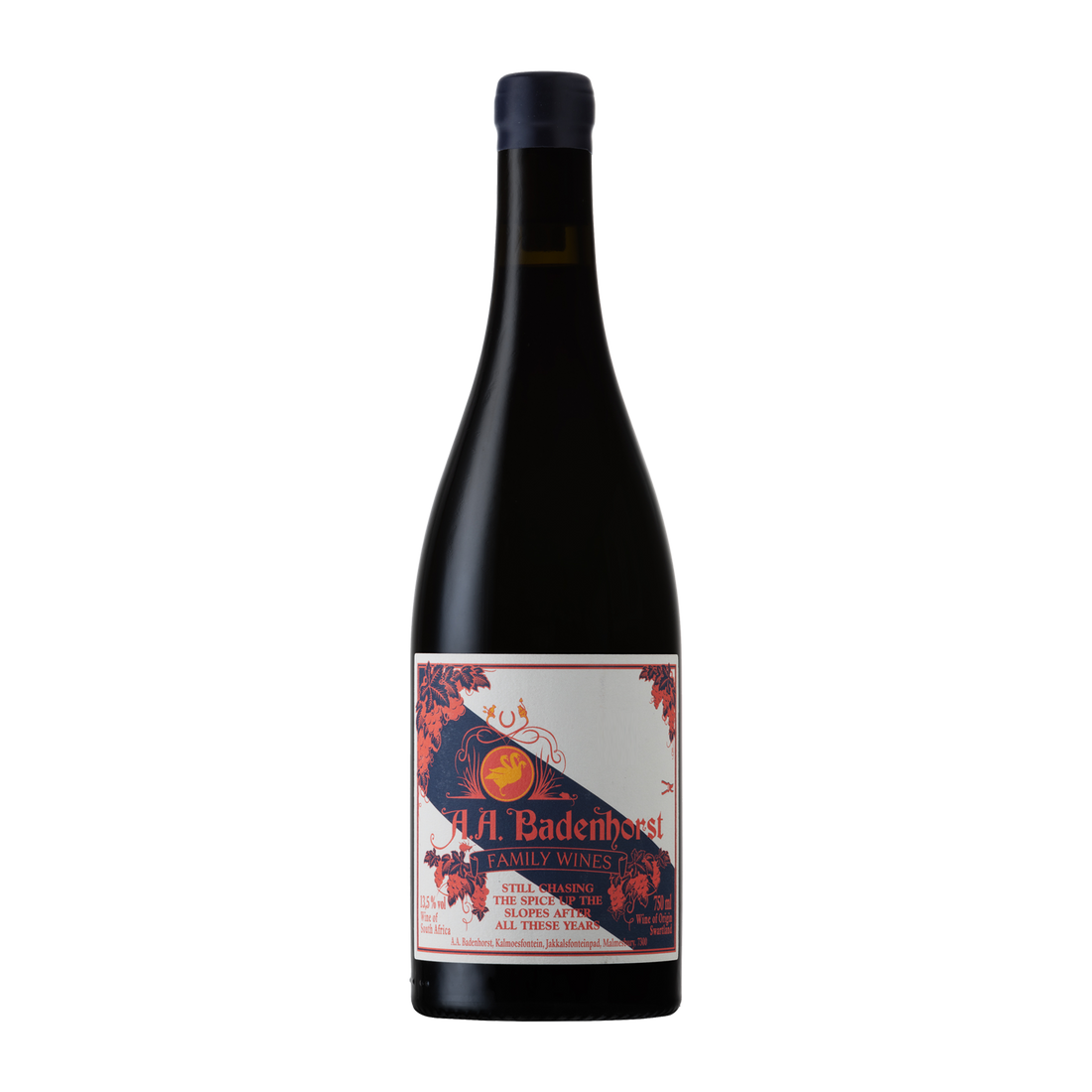 Bottle of Still Chasing the Spice, an exclusive Kalander Club wine by AA Badenhorst Family Wines