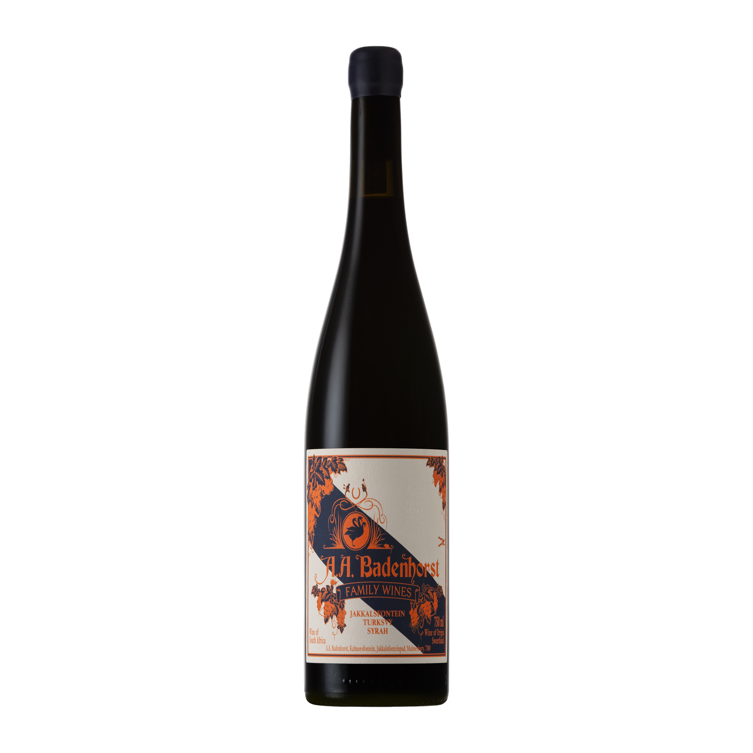 Bottle of Turksvy Syrah by AA Badenhorst Family Wines